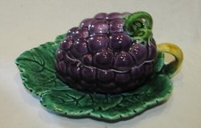 POT COUVERT ANCIEN CONFITURIER BARBOTINE FRUIT SARREGUEMINES Mûre