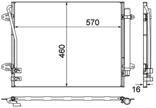 734 000p mahle condenser - 000p,