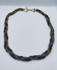 Yves Saint Laurent YSL France Collier Vintage En Chaîne Argent Et Or