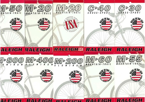Set raleigh usa bicycle - of, 17