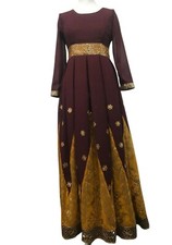 Robe soiree indienne marron - de,