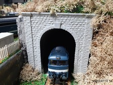 ho 2 entrées de tunnel voie simple 1/87 décor train diorama maquette56 modélisme