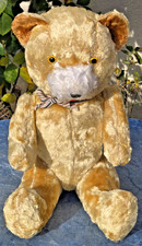 Beau grand ours ancien en paille qui pleure / Le mécanisme fonctionne / 45cm