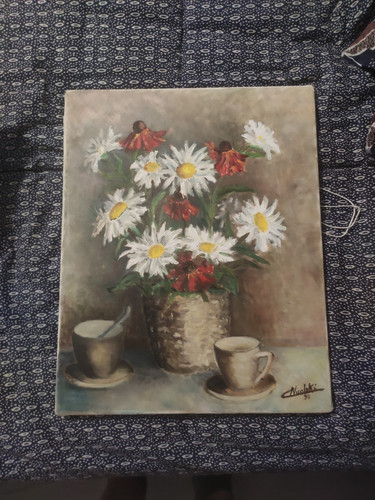 Tableau ancien huile sur - huile,