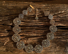 Collier Court Doré Octogone