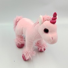 Doudou peluche licorne rose