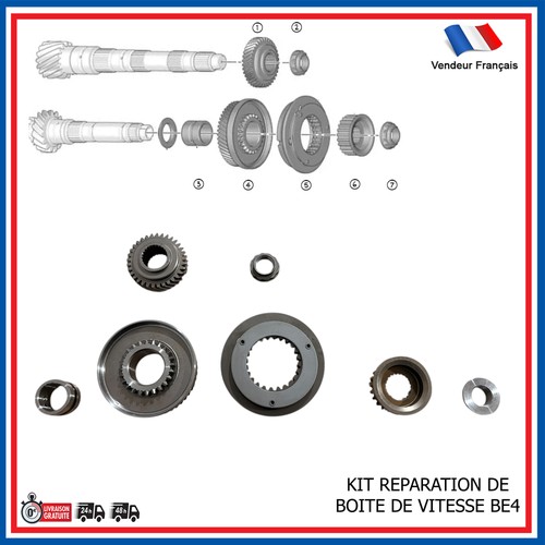 Kit pignons synchro boîte - kit,