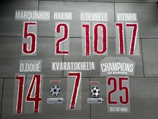 Kit flocage AU CHOIX Joueur PSG Maillot Home 24-25 Ligue des champions UCL patch