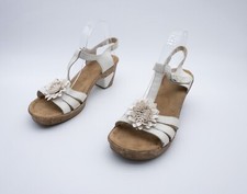 Rieker Femmes Escarpins Sandales Sandalette Chaussure Blanc Taille 42 Eu Art