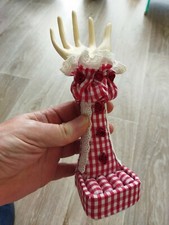 Baguier Porte Bague forme main en résine blanche GIFI vichy