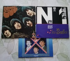 Lot de 3 LP LES BEATLES - RUBBER SOUL LSO 102 - N°1 SACEM 2C 062 0 - FIRST 