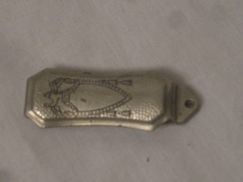 Vintage tie clip hammered - clip, ?