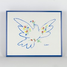 Pablo Picasso – Colombe de la Paix, Lithographie Encadrée