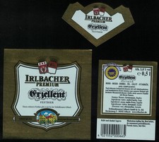 Allemagne Lot 3 Etiquettes Bière Irlbacher Premium Festbier