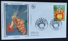 Enveloppe Premier Jour 2005 Série Fleurs Orchidées N° 3765 FDC Paris Soie