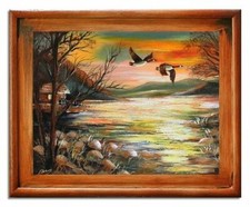 Paysage - Canards - Peinture