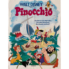 PINOCCHIO Affiche de film  - 40x54 cm. - 1940/R1970 - Walt Disney