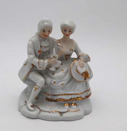 Figurine couple biscuit de - figurine, en