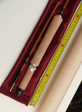 Pêche CANNE à MOUCHE 7'8P Bambou Refendu Blank Pezon et Michel action PPP soie 5