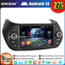 Android 14 64GO DAB+ GPS Autoradio Fiat Fiorino Qubo Citroen Nemo Peugeot Bipper