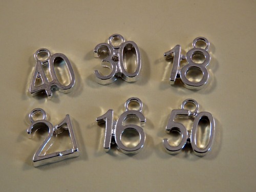 Pendentifs chiffre couleur - pendentifs,