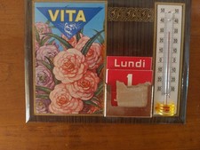 CALENDRIER PERPETUEL THERMOMETRE PUBLICITAIRE VITA