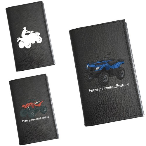 Etui porte carte grise - grise, cuir