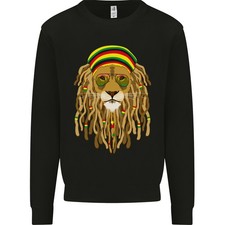 Sweat À Capuche Dreadlock Rasta Lion Jamaïque Jamaïcain Pour Enfants