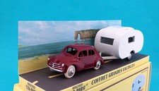 Car-Horse Renault 4cv 4 cv avec sa caravane Baillou style Dinky cij jrd