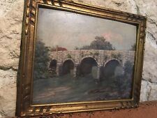 Tableau Huile Sur Panneau Pont