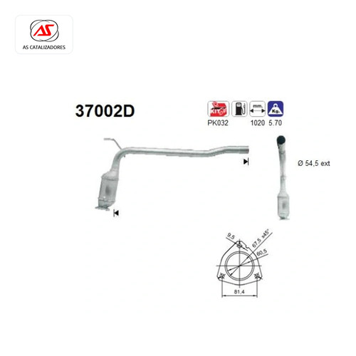Catalyseur 37002d pour - catalyseur, vw