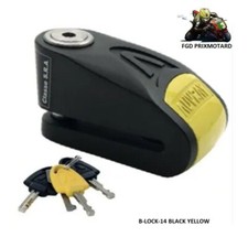 ANTIVOL BLOQUE DISQUE MOTO ALARME CLASSE SRA AUVRAY B-LOCK-14 BLACK YELLOW