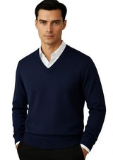 Pull homme col V TRICOT FIN
