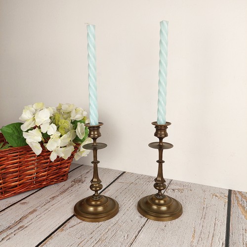 Bougeoirs anciens laiton - 2x, en