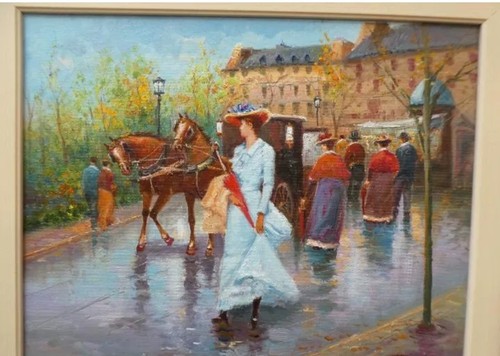 Tableau ancien huile portrait - huile,
