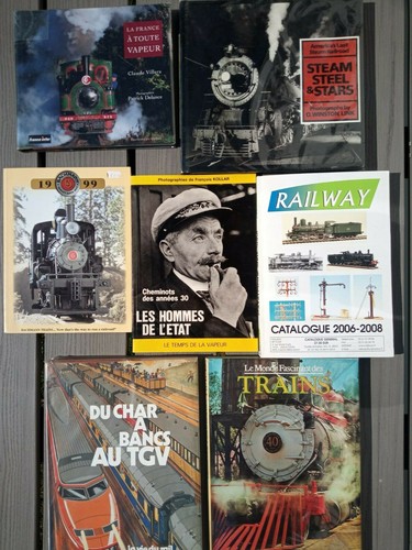 Lot livres sur trains rail - livres,