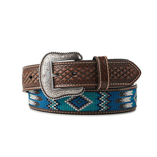 Ceinture cuir ariat western - cuir,