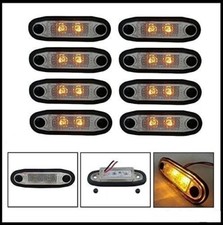 8x Facile Affleurant LED Ambre Orange Côté Marqueur Phares Pour Kelsa Barre 12V