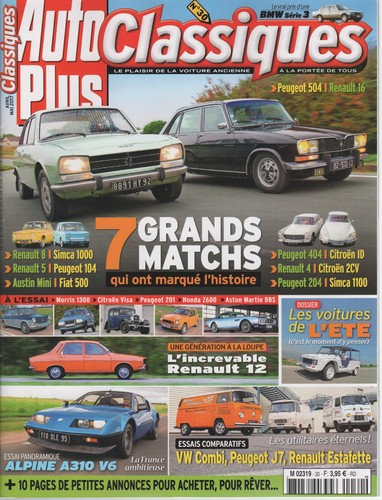 Auto plus classiques alpine - 30,