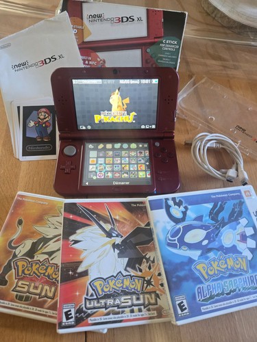 New 3ds rouge avec boîte - new,