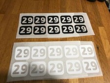 NUMERO 29 - 10 PATCHS FLOCAGES POUR MAILLOT SHORT SURVÊTEMENT CHAUSSETTES