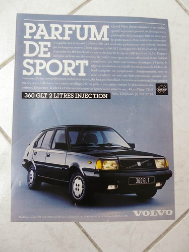 Publicité volvo 360 glt - volvo, 2