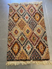 Tapis Ancien Rectangulaire  Rectangulaire Berbere À Décor Géométrique Maroc