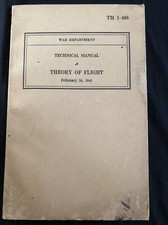 WW2 GUIDE BOOK LIVRE MILITAIRE THEORY OF FLIGHT 1941 TM 1-400