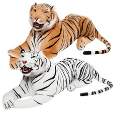 BRUBAKER Tigre en peluche 130 cm avec effrayant bouche ouverte - très réaliste