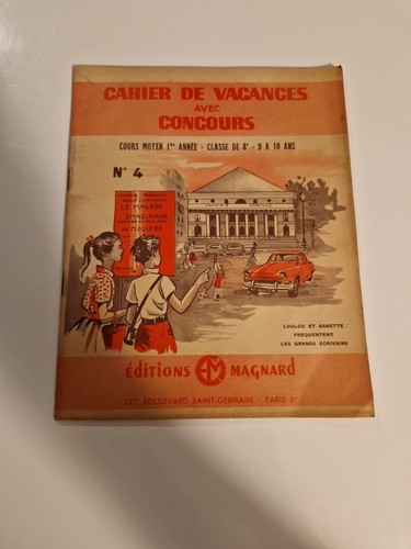 Cahier vacances concours - cahier,