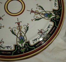 Grand plat ancien signé