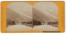 Originale Photo 19ème Stereo - France - Chamonix - Le Mont Blanc