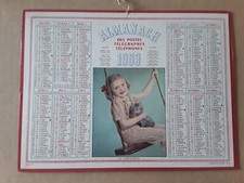 calendrier ptt - almanach de la poste 1953 - les inséparables