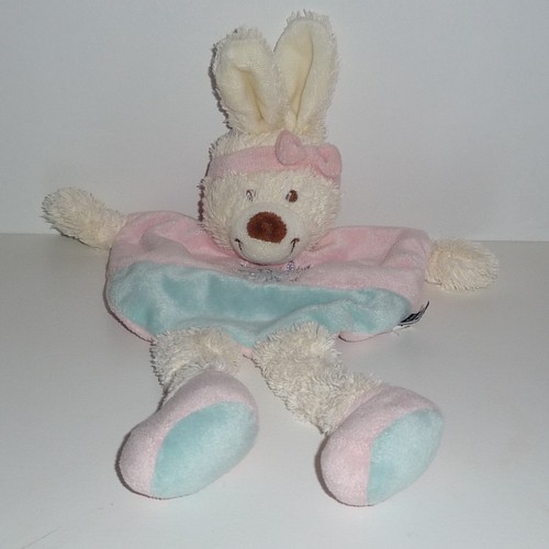 Doudou lapin tex - -, bleu